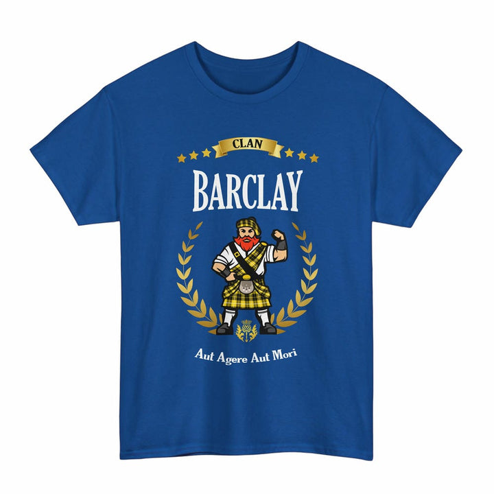 Scottish Barclay Clan Tartan T-Shirt - Motto Scotsman Tartan Plaid Royal Color