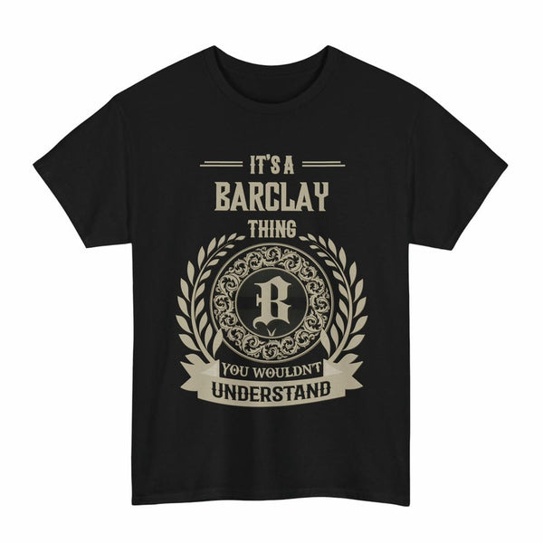 Scottish Barclay Clan Tartan T-Shirt - Vintage Family Name Tartan Plaid Black Color