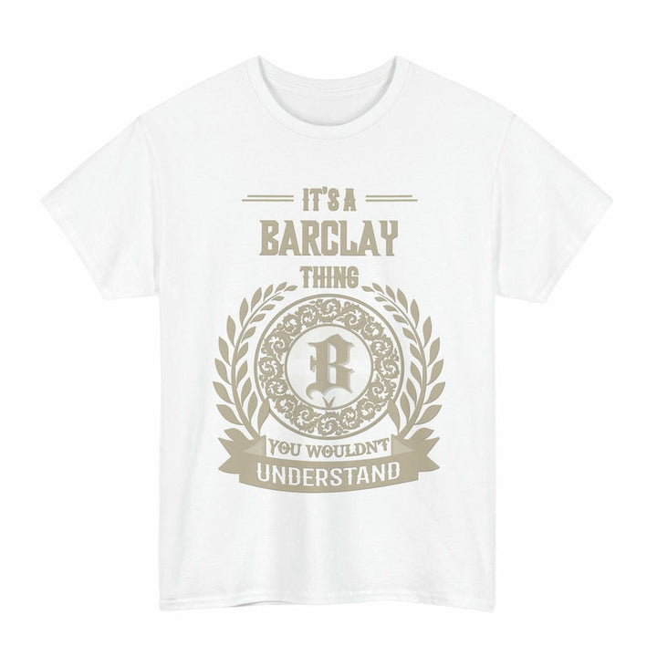 Scottish Barclay Clan Tartan T-Shirt - Vintage Family Name Tartan Plaid White Color