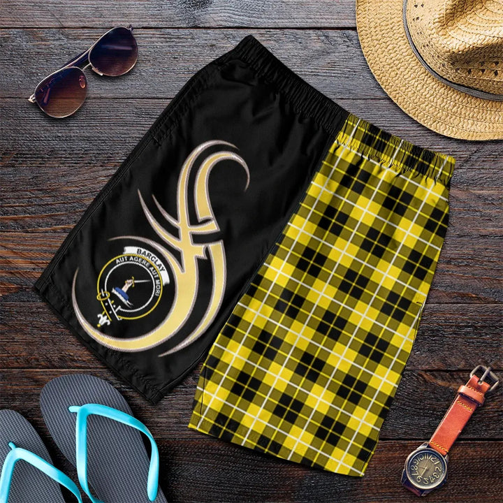 Scottish Barclay Dress Modern Clan Crest Tartan Believe in Me Men's Shorts