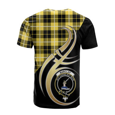 Scottish Barclay Dress Modern Clan Crest Tartan T-Shirt Believe in Me Back Side Tartan Plaid