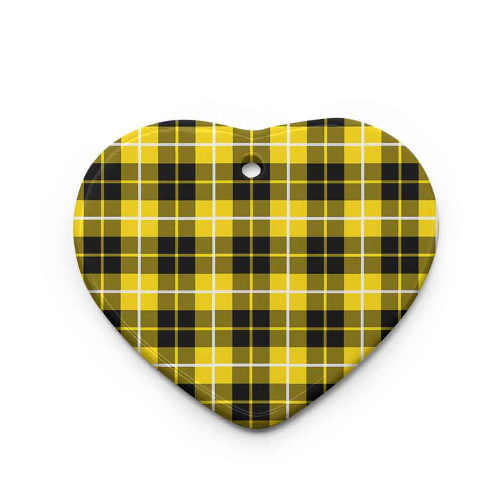 Scottish Barclay Dress Modern Clan Tartan Ceramic Ornament Heart Shape Tartan Plaid