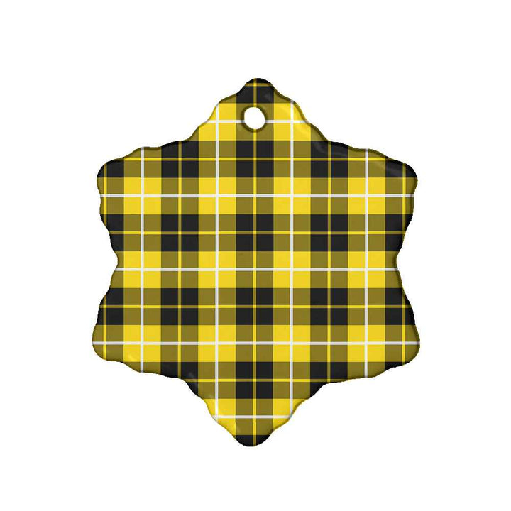 Scottish Barclay Dress Modern Clan Tartan Ceramic Ornament Snow Flake Shape Tartan Plaid
