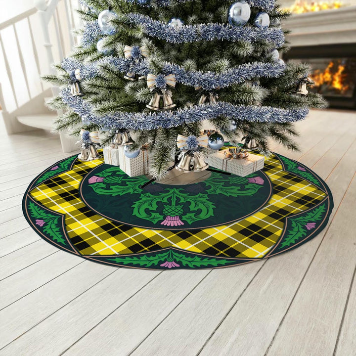 Scottish Barclay Dress Modern Clan Tartan Christmas Tree Skirt Old Scottish Thistle Flower No Tassels Tartan Plaid 3