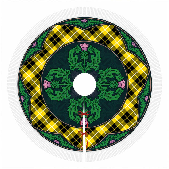 Scottish Barclay Dress Modern Clan Tartan Christmas Tree Skirt Old Scottish Thistle Flower Tassels Tartan Plaid 1
