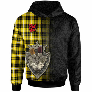 Scottish Barclay Dress Modern Clan Tartan Hoodie - Half Thistle Flowers Celtic Design Front Side Tartan Plaid