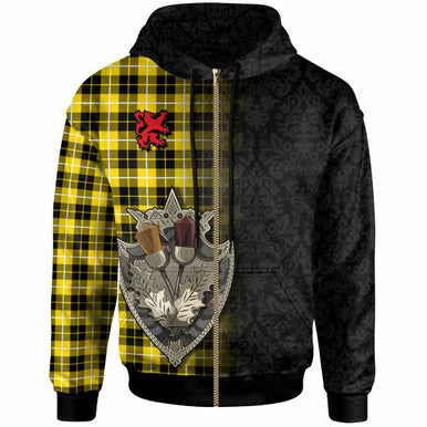 Scottish Barclay Dress Modern Clan Tartan Hoodie - Half Thistle Flowers Celtic Design Zip-up Tartan Plaid