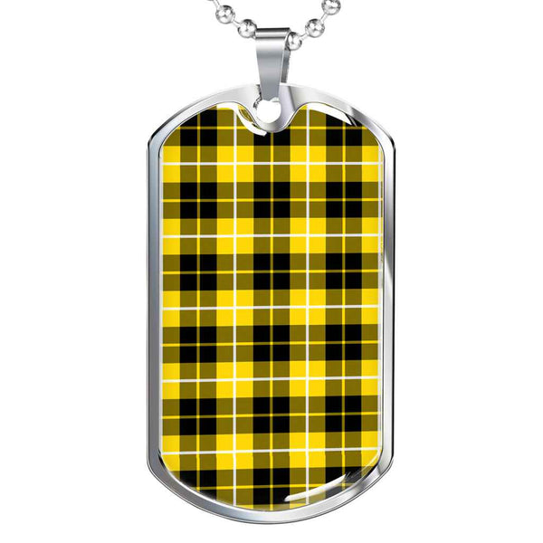 Scottish Barclay Dress Modern Clan Tartan Military Dog Tag Necklace Tartan Plaid
