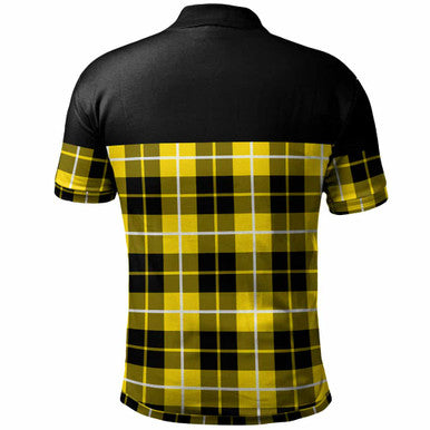 Scottish Barclay Dress Modern Clan Tartan Polo Shirt - Horizontal Style Back Side Tartan Plaid
