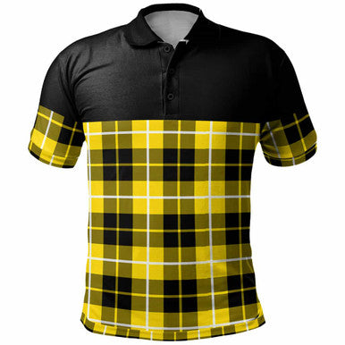 Scottish Barclay Dress Modern Clan Tartan Polo Shirt - Horizontal Style Front Side Tartan Plaid
