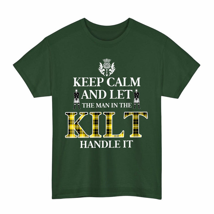 Scottish Barclay Dress Modern Clan Tartan T-Shirt - Keep Calm Tartan Plaid Forest Green Color