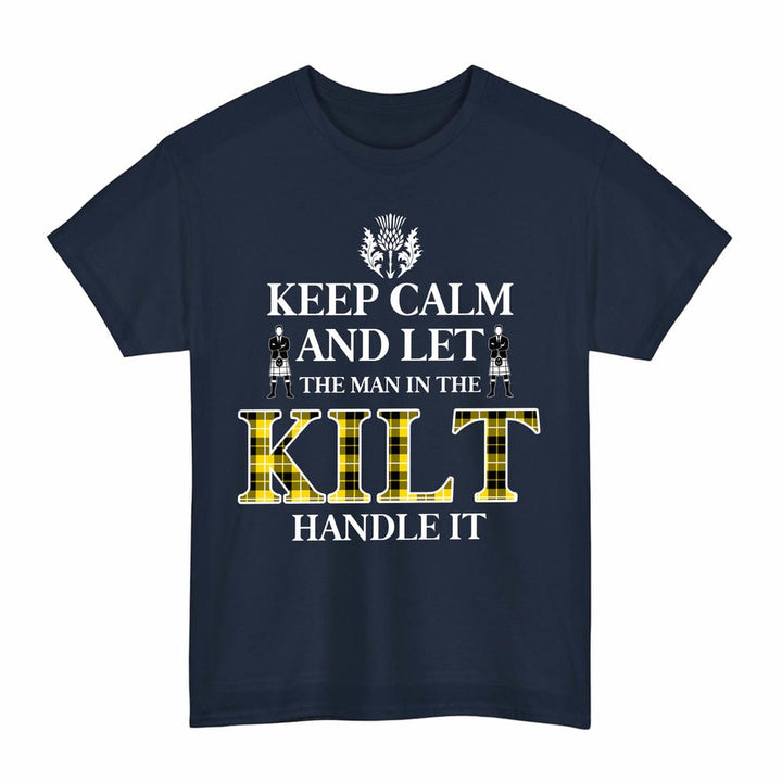 Scottish Barclay Dress Modern Clan Tartan T-Shirt - Keep Calm Tartan Plaid Navy Color