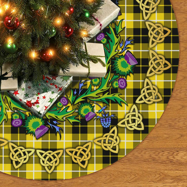 Scottish Barclay Dress Modern Clan Tartan Thistle Celtic Knot Christmas Tree Skirt No Tassels Tartan Plaid 2