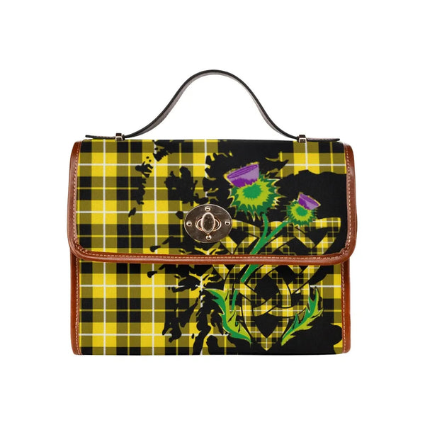 Scottish Barclay Dress Modern Clan Tartan Waterproof Canvas Bag With Thistle Tartan Plaid 2