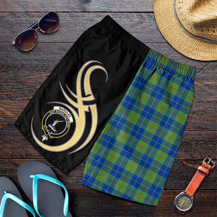 Scottish Barclay Hunting Ancient Clan Crest Tartan Believe in Me Men's Shorts