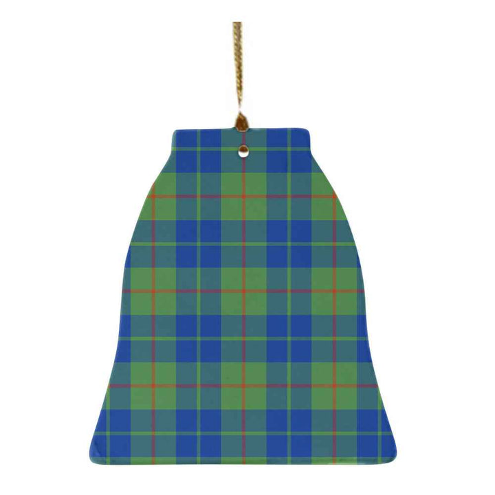 Scottish Barclay Hunting Ancient Clan Tartan Ceramic Ornament Bell Shape Tartan Plaid