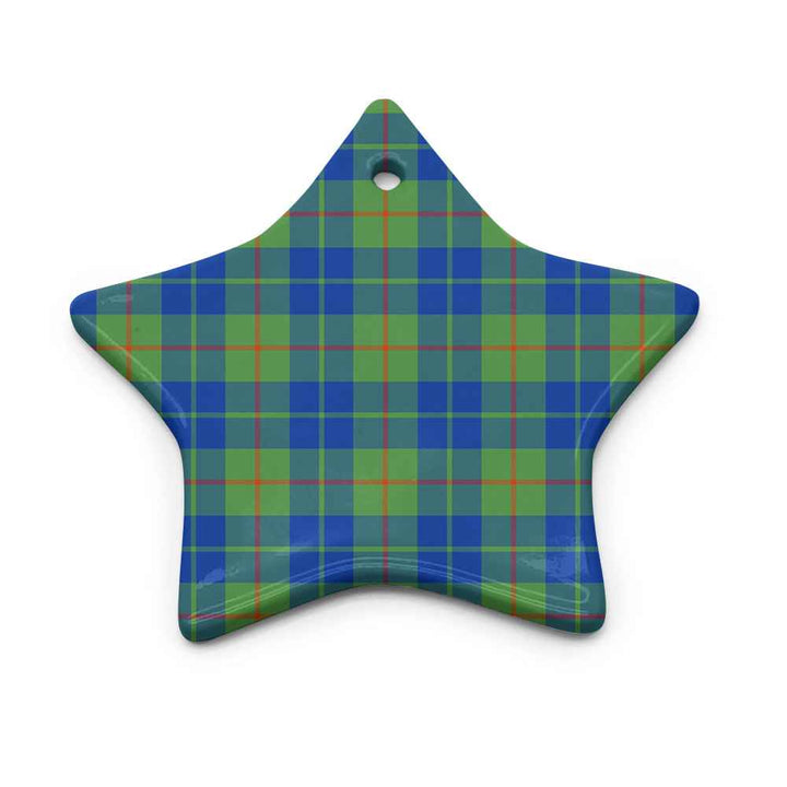 Scottish Barclay Hunting Ancient Clan Tartan Ceramic Ornament Star Shape Tartan Plaid