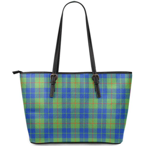 Scottish Barclay Hunting Ancient Clan Tartan Leather Tote Tartan Plaid
