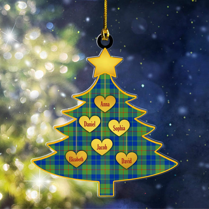Scottish Barclay Hunting Ancient Clan Tartan Ornament Custom Family Christmas Tree Tartan Plaid 1