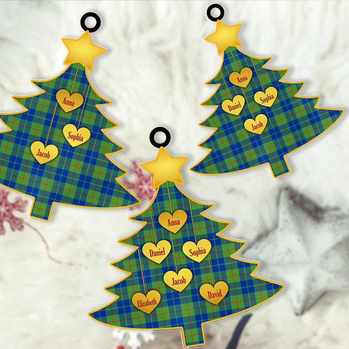 Scottish Barclay Hunting Ancient Clan Tartan Ornament Custom Family Christmas Tree Tartan Plaid 2