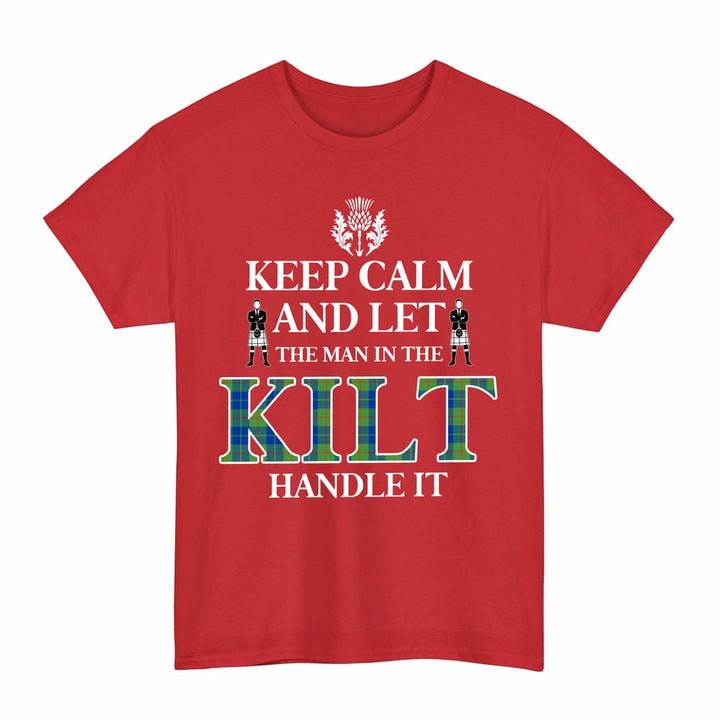 Scottish Barclay Hunting Ancient Clan Tartan T-Shirt - Keep Calm Tartan Plaid Red Color