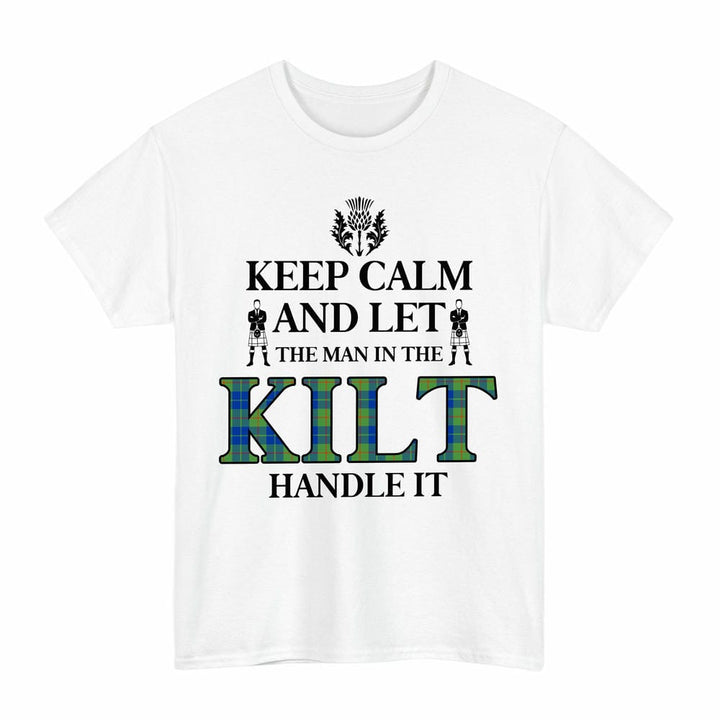 Scottish Barclay Hunting Ancient Clan Tartan T-Shirt - Keep Calm Tartan Plaid White Color
