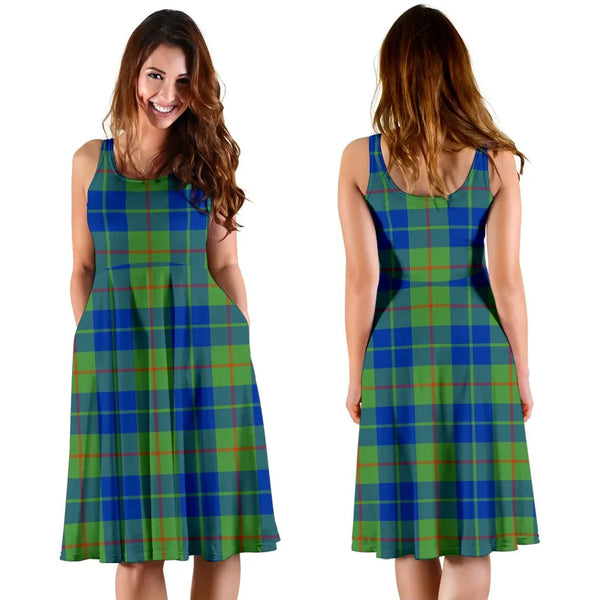 Scottish Barclay Hunting Ancient Clan Tartan Women Midi Dress