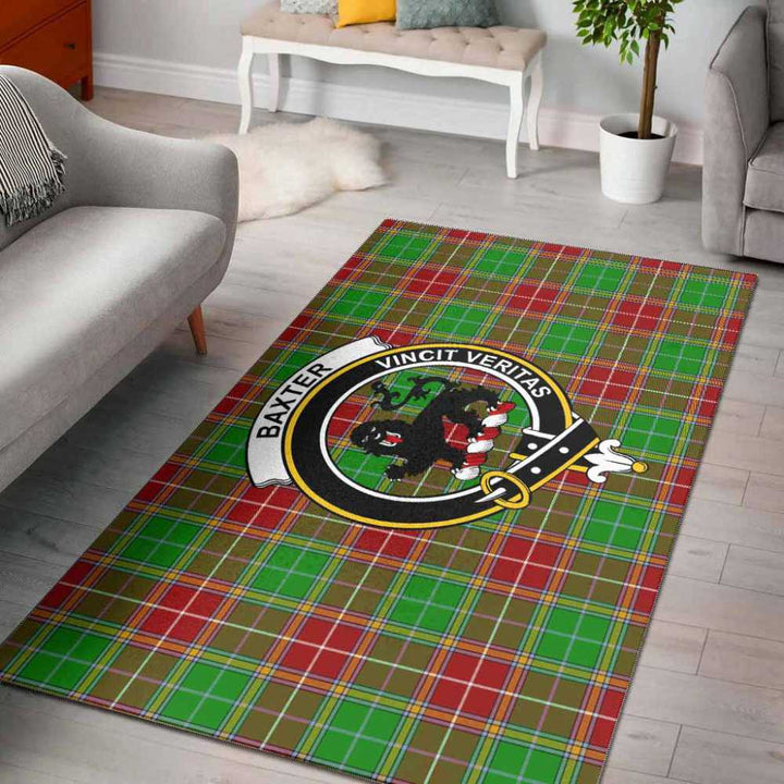 Scottish Baxter Clan Crest Tartan Area Rug Tartan Plaid 1