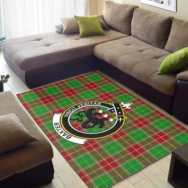 Scottish Baxter Clan Crest Tartan Area Rug Tartan Plaid 2