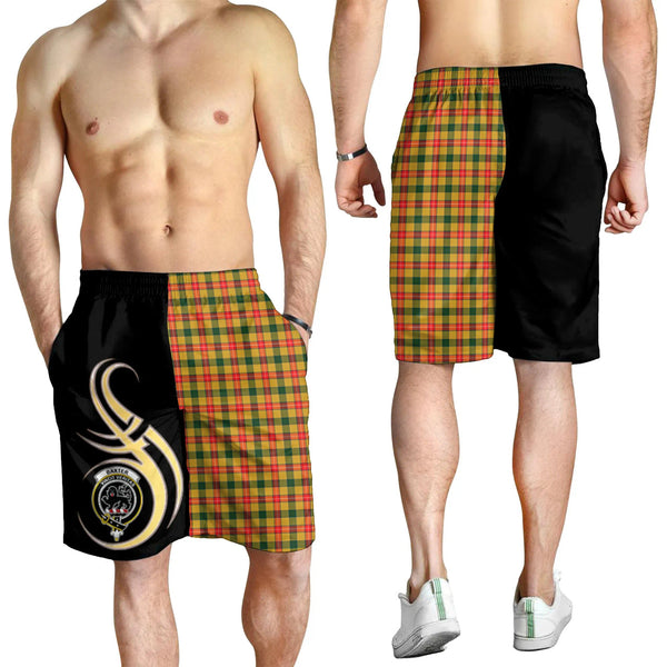 Scottish Baxter Clan Crest Tartan Believe in Me Men's Shorts