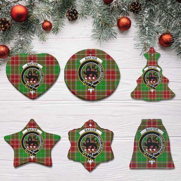 Scottish Baxter Clan Crest Tartan Ceramic Ornament All Tartan Plaid