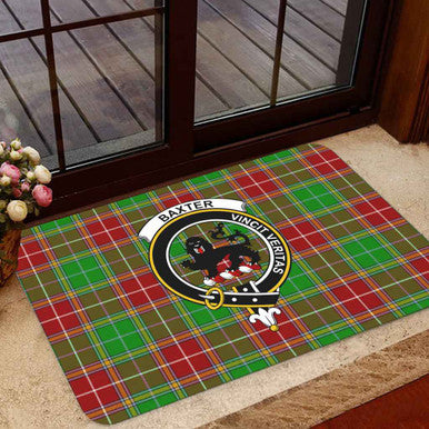 Scottish Baxter Clan Crest Tartan Door Mat Tartan Plaid 1