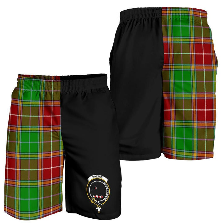 Scottish Baxter Clan Crest Tartan Half of Me Men's Shorts