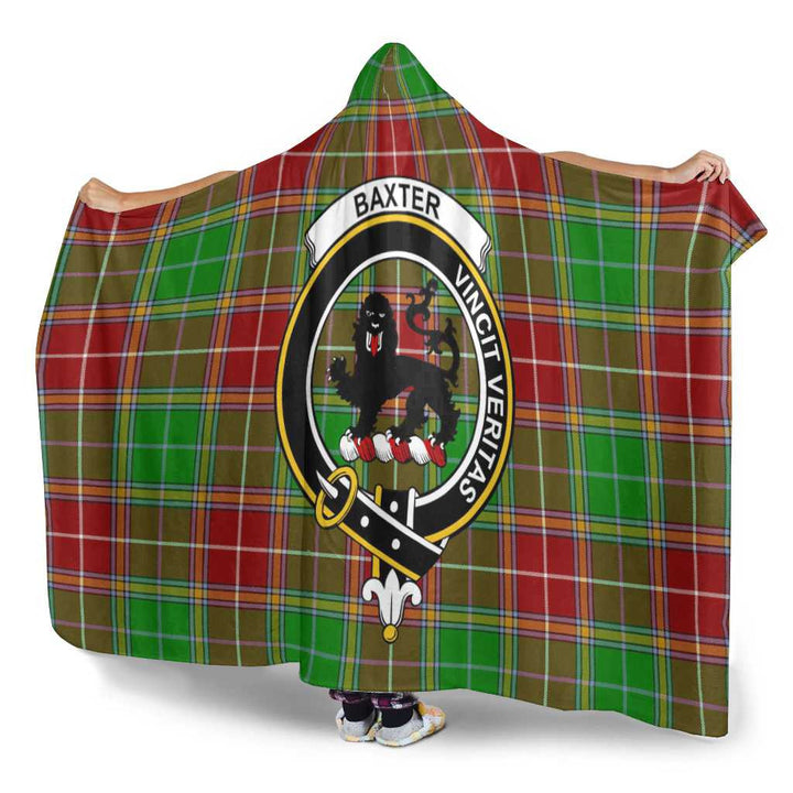 Scottish Baxter Clan Crest Tartan Hooded Blanket Tartan Plaid 3