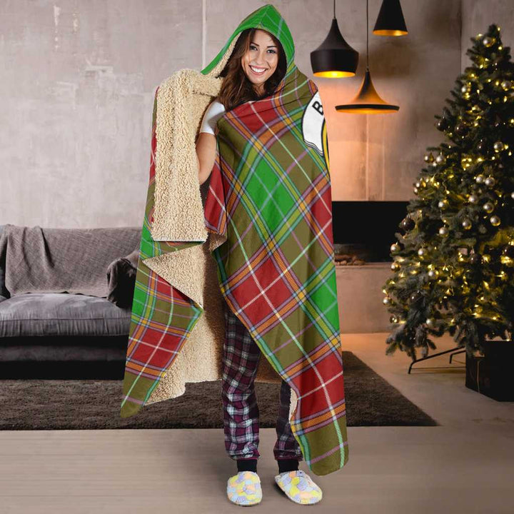 Scottish Baxter Clan Crest Tartan Hooded Blanket Tartan Plaid 6
