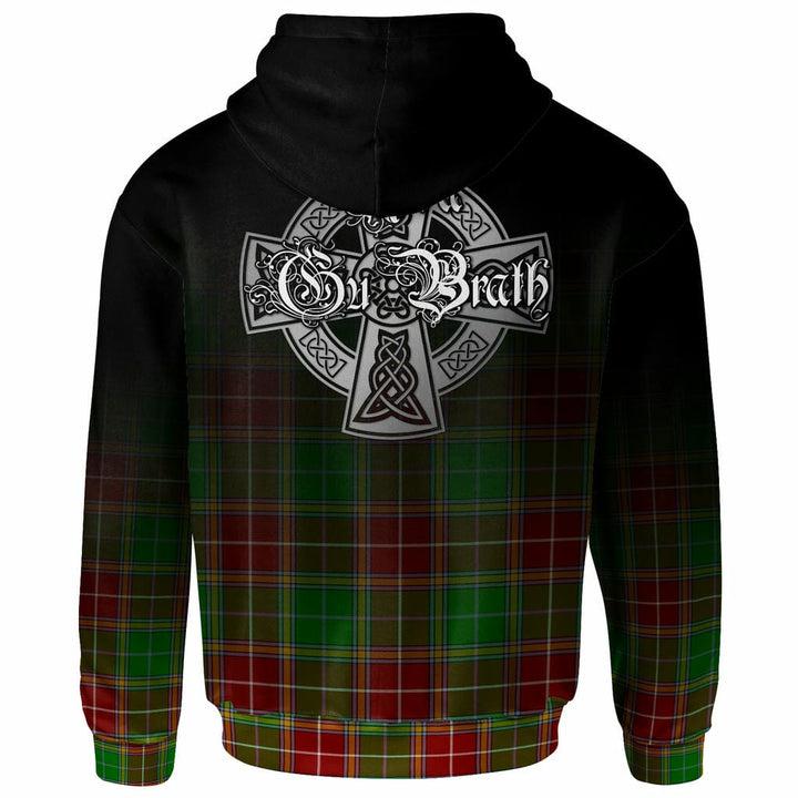 Scottish Baxter Clan Crest Tartan Hoodie - Alba Gu Brath Family Crest Celtic Inspired Back Side Tartan Plaid