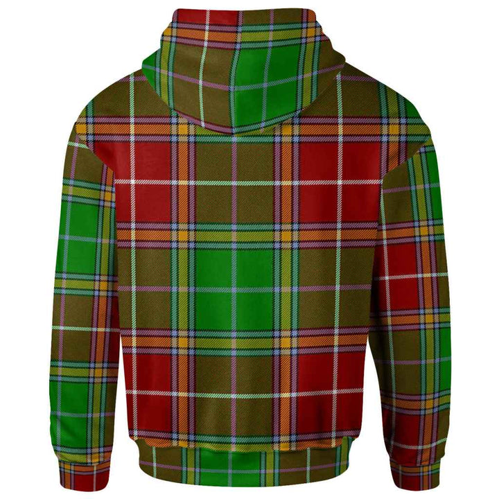 Scottish Baxter Clan Crest Tartan Hoodie Back Side Tartan Plaid
