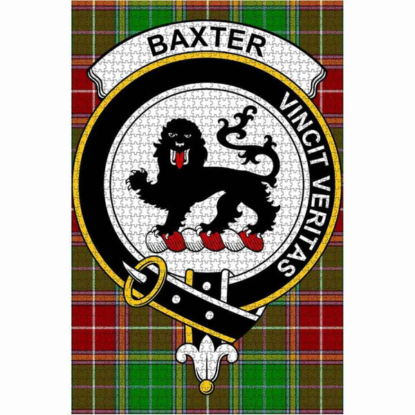 Scottish Baxter Clan Crest Tartan Jigsaw Puzzle 1