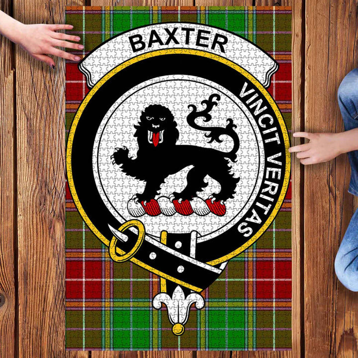 Scottish Baxter Clan Crest Tartan Jigsaw Puzzle 3
