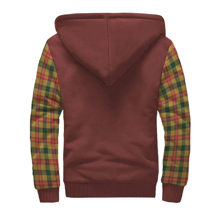 Scottish Baxter Clan Crest Tartan Plaid Sleeve Sherpa Hoodie