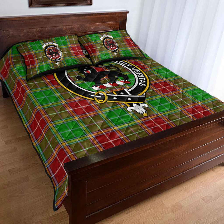 Scottish Baxter Clan Crest Tartan Quilt Bed Set Tartan Plaid 4