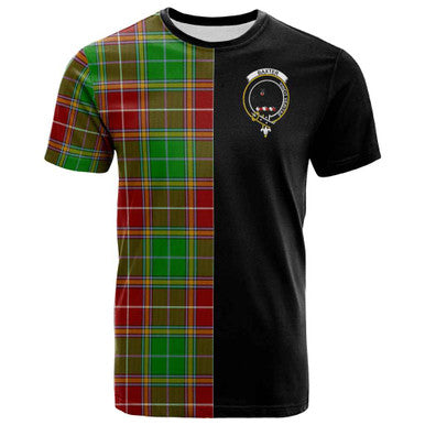 Scottish Baxter Clan Crest Tartan T-Shirt Half in Me Front Side Tartan Plaid