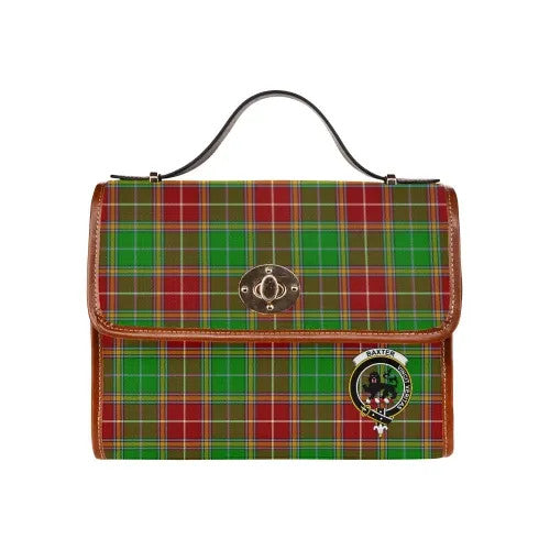 Scottish Baxter Clan Crest Tartan Waterproof Canvas Bag Tartan Plaid 1