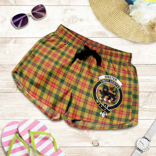 Scottish Baxter Clan Crest Tartan Women Shorts