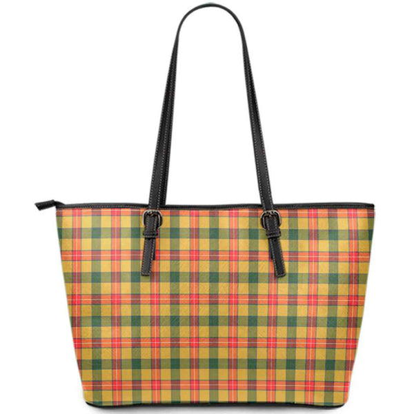 Scottish Baxter Clan Tartan Leather Tote Tartan Plaid