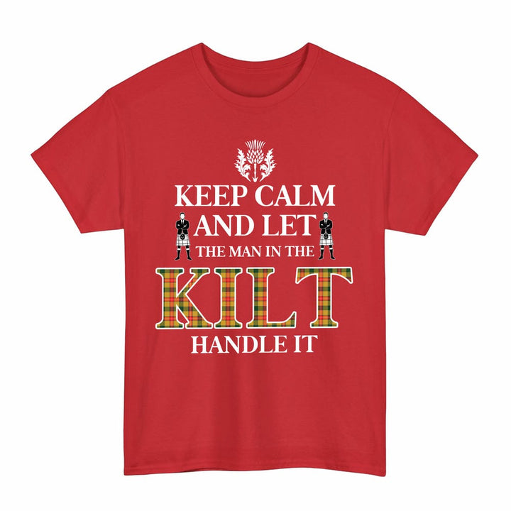 Scottish Baxter Clan Tartan T-Shirt - Keep Calm Tartan Plaid Red Color