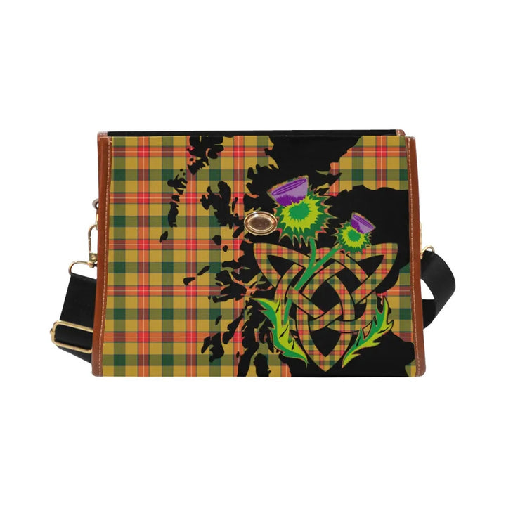 Scottish Baxter Clan Tartan Waterproof Canvas Bag With Thistle Tartan Plaid 2