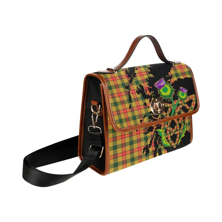 Scottish Baxter Clan Tartan Waterproof Canvas Bag With Thistle Tartan Plaid 3