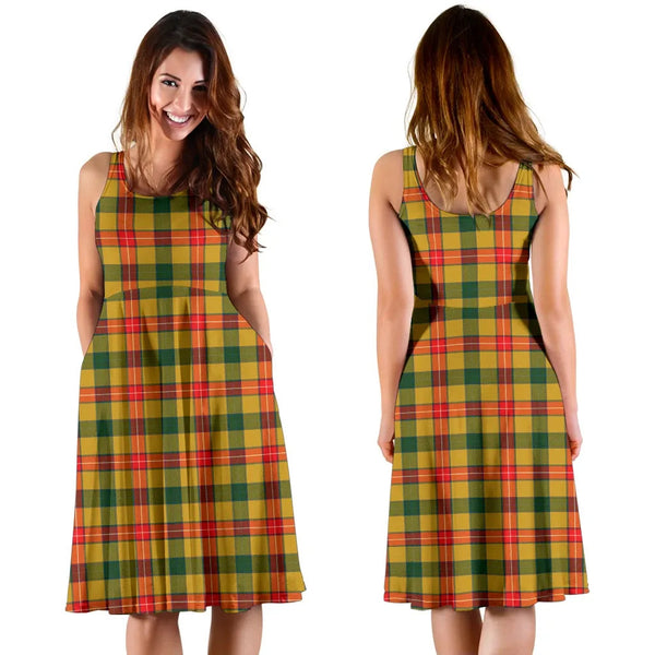 Scottish Baxter Clan Tartan Women Midi Dress