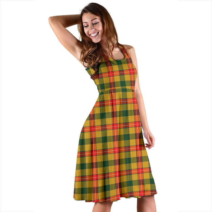 Scottish Baxter Clan Tartan Women Midi Dress